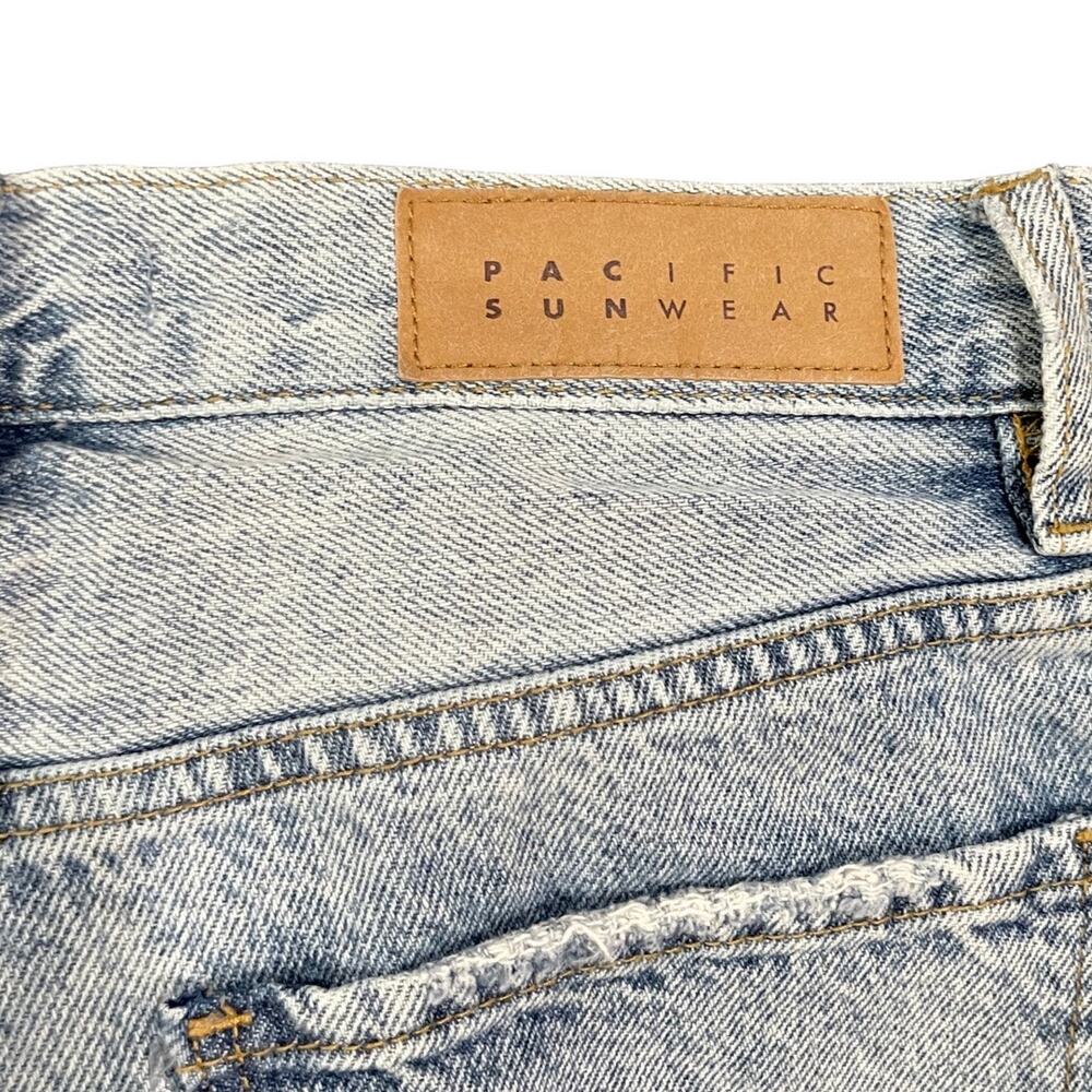 PacSun Butterfly High Rise Flare Bootcut Denim Jeans 27 Light Wash Y2K Cowgirl - Picture 4 of 4